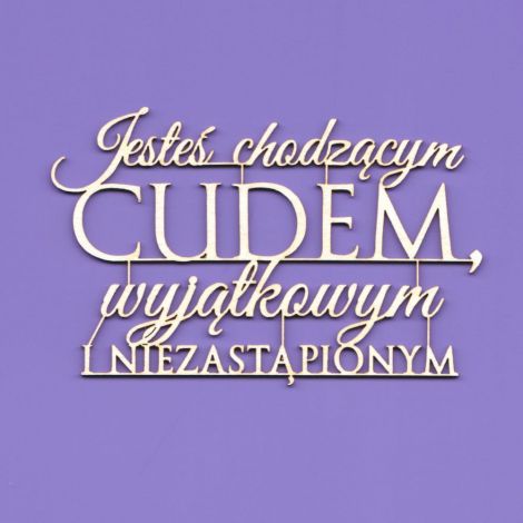Tekturka Crafty Moly Napis G8 - Jesteś chodzącym cudem wyjątkowym...